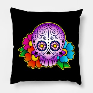 Sugar Skull Swirl Pillow