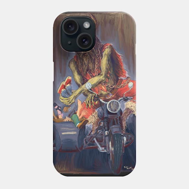 Biker Krampus Phone Case by FullTuckBoogie