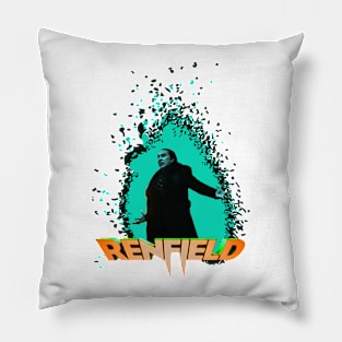 Renfield movie Nicolas Cage as count dracula fan works graphic design by ironpalette Pillow