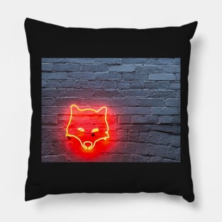 Neon Wolf Pillow