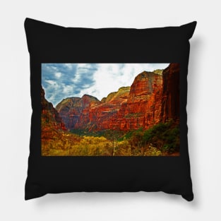 red walls of zion Pillow