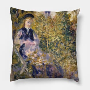 Nini in the Garden (Nini Lopez) by Auguste Renoir Pillow