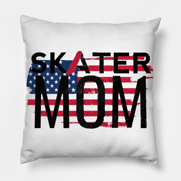 American Skater Mom Pillow by M Dee Signs