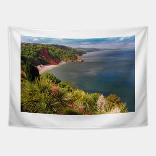 Oddicombe Beach Babbacombe Bay Devon Tapestry