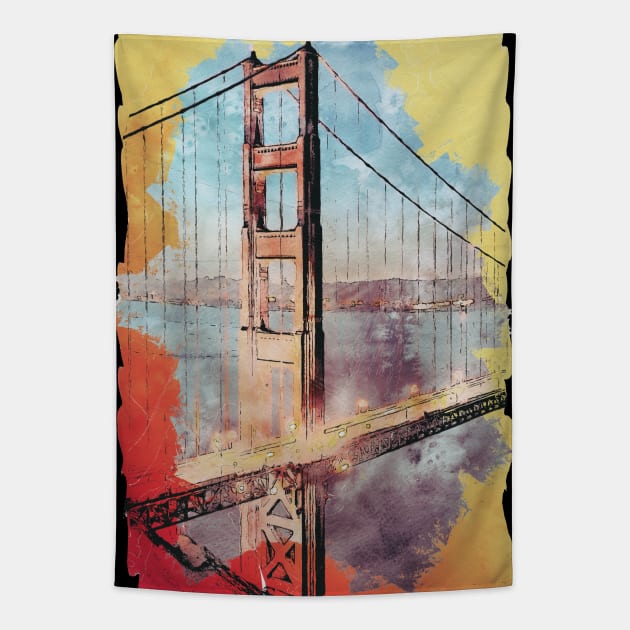 Golden Gate Bridge Tapestry by KMSbyZet