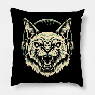 Death Metal Cat Pillow