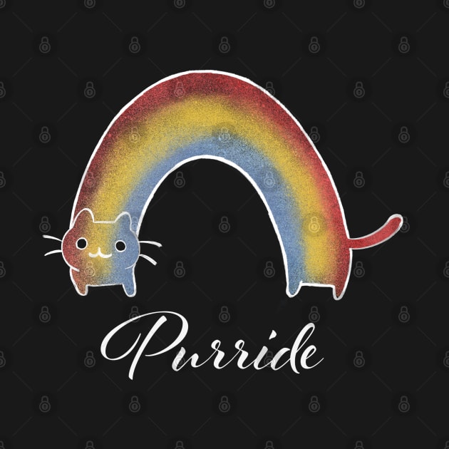 Rainbow cat purride black by Uwaki