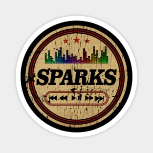 Graphic Sparks Name Retro Distressed Cassette Tape Vintage Magnet