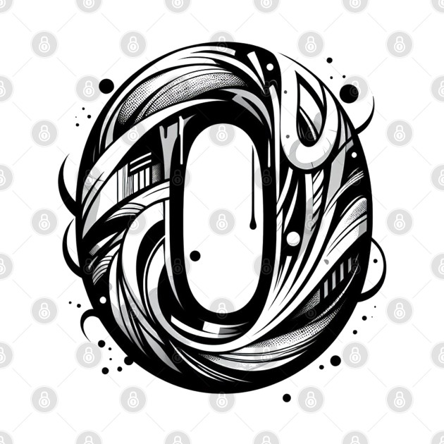 Letter O design graffity style by grappict