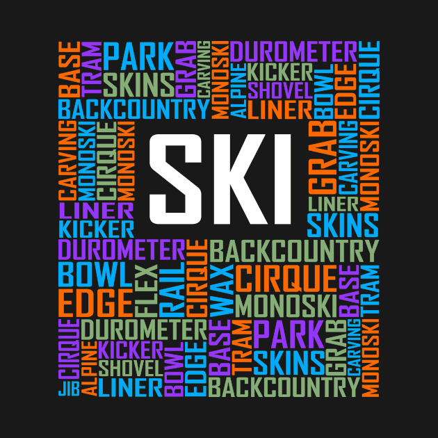 Ski Words by LetsBeginDesigns