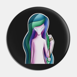 Princess Celestia - Fanart - half body Pin