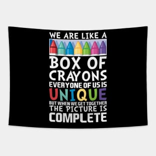 We are like a Box of crayons Cute Back to School Tapestry