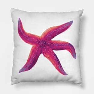 Starfish Glowing Pink Pillow