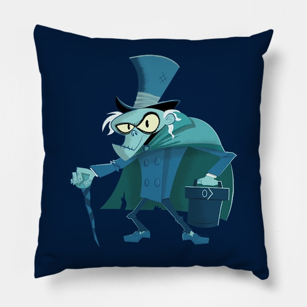 Hat Box Ghost Pillow by BruceSnow