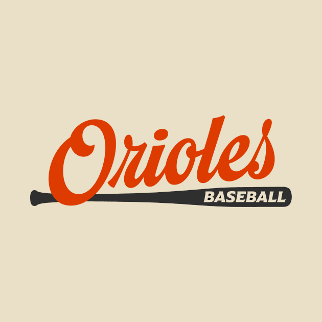 Orioles Baseball Bat by Throwzack