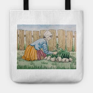 Pilgrim Woman Tending Garden Tote