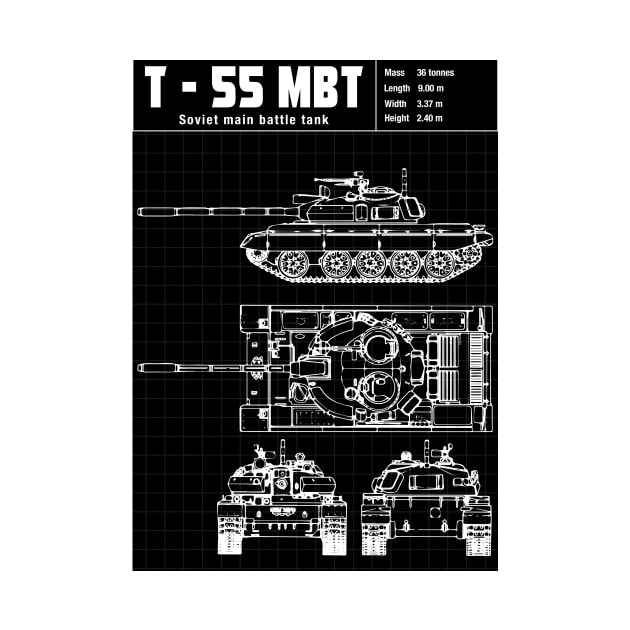 T-55 TANK by theanomalius_merch