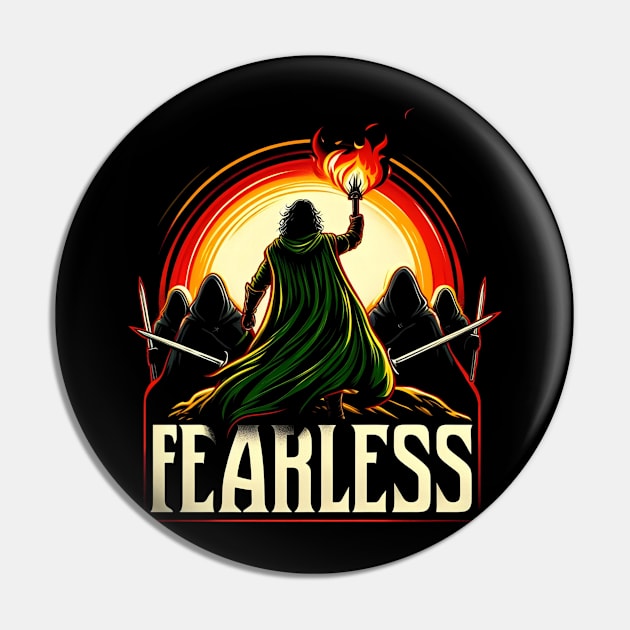 Fearless - Fiery Stand Off - Fantasy Pin by Fenay-Designs