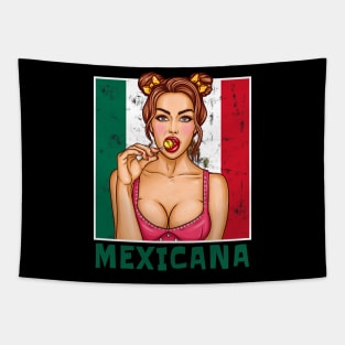 Proud Mexico Flag, Mexico gift heritage, Mexican girl Boy Friend Mexicano Chingona Tapestry