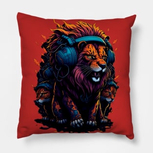 Lion Family Groove Pillow