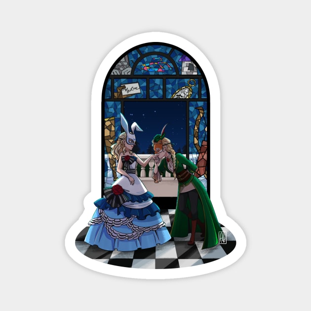 Alice & Robin (Cutout / Dark ver.) Magnet by artsy_alice