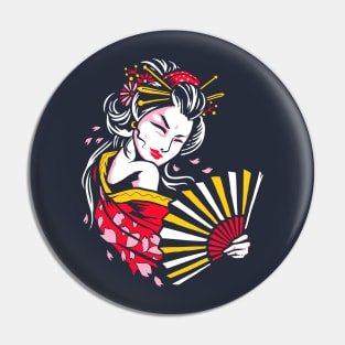 Geisha with Fan Pin