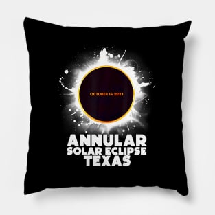 Texas Annular Solar Eclipse October 14 2023 Pillow