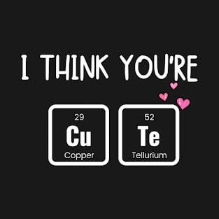 I think you're cute - Funny Chemistry Physics T-Shirt