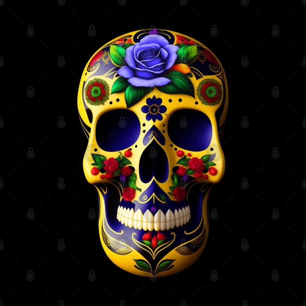 Ukrainian skull in Mexican style by xlhombat