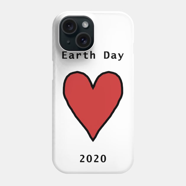 Big Red Heart for Earth Day Phone Case by ellenhenryart