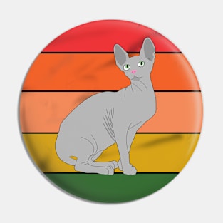 Gray Cat Pin