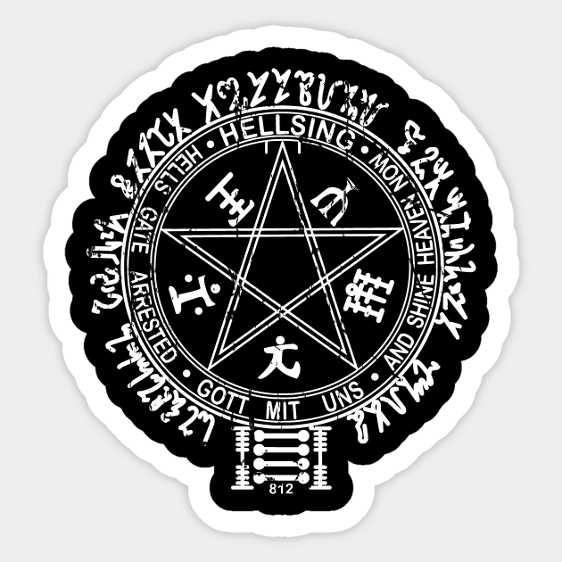 Hellsing white symbol - Alucard - Sticker | TeePublic Hellsing white symbol - Alucard - Sticker | TeePublic