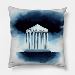 Parthenon watercolour Pillow