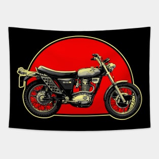 BSA B50 1971 Retro Red Circle Motorcycle Tapestry