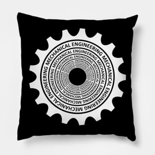 mechanical engineering, engineer text design Pillow