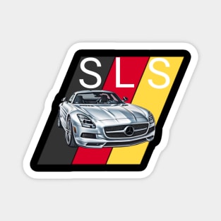 Mercedes Benz SLS victor art with Germany flag Magnet