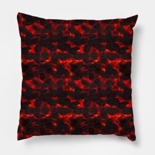 Red Hot Lava Pattern Pillow