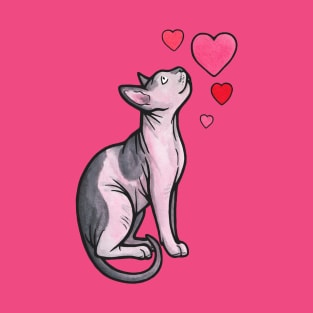 Sphynx cat love T-Shirt