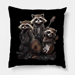 Raccoon trash metal band Pillow