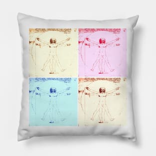 Warhol Vitruvian Man Pillow
