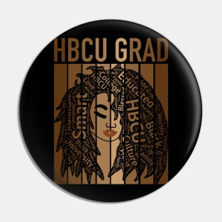 HBCU Grad Black Woman Natural Hair Art Pin