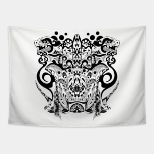 king of the monsters buddha pattern ecopop Tapestry