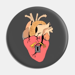 Locked heart Pin