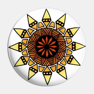 African Sun MANDALA Pin