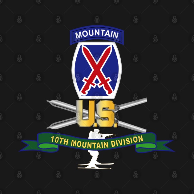 10th Mountain Division - SSI w Ski Branch - Ribbon X 300 by twix123844