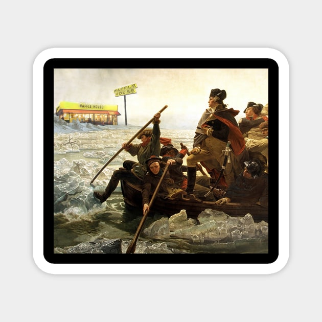 Waffle House Washington Crossing Delaware Magnet by Jan Lewin Art Store