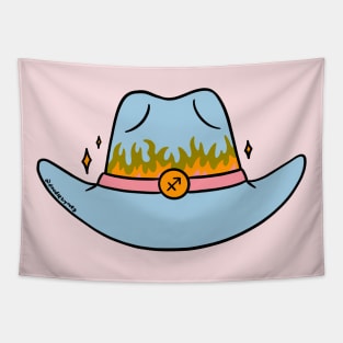 Sagittarius Cowboy Hat Tapestry