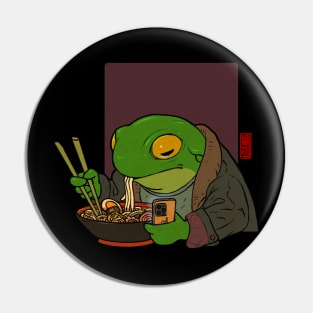 ramen frog Pin