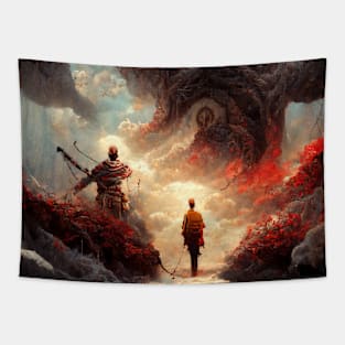 Gods of War | Face Down the Climb Tapestry