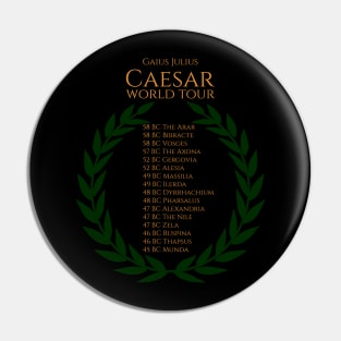 Roman History Gaius Julius Caesar World Tour Pin